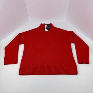 Rails Sasha Sweater Medium Grenadine Red Wool Cashmere Mock Neck Pullover NWT